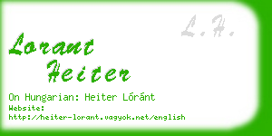 lorant heiter business card
