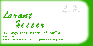 lorant heiter business card